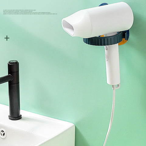 Hair Dryer Storage Holder Wall Mounted Punch Free Cartoon Strong Bearing Hands Free for BathroomBlue Koala