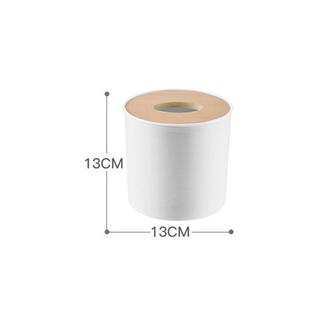 Tissue Box Holder Large Capacity Detachable Mini Tissue Storage Container for Bathroom Bedroom Dressers DesksRound