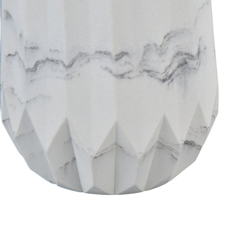 Makeup Brush Holder Durable Glossy Resin Large Capacity Modern Design Marble Vein Makeup Brush Organizer