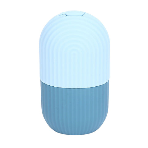 Face Icer Pain Relief Nonslip Grip Durable Silicone Easy Operation Ice Face Mold for Face Massage Skin Care Light Blue
