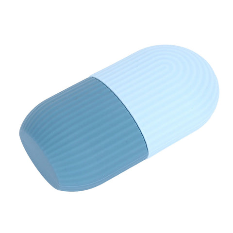 Face Icer Pain Relief Nonslip Grip Durable Silicone Easy Operation Ice Face Mold for Face Massage Skin Care Light Blue