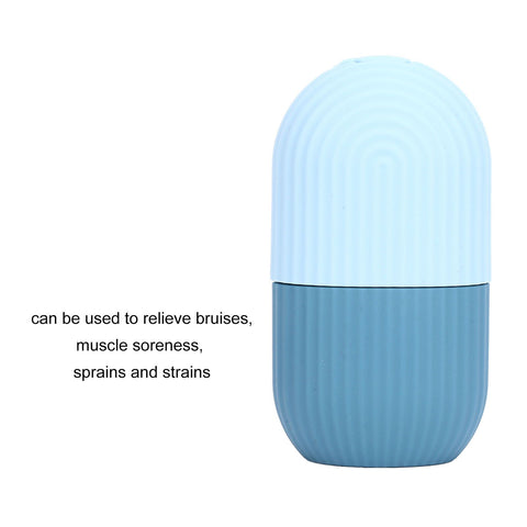 Face Icer Pain Relief Nonslip Grip Durable Silicone Easy Operation Ice Face Mold for Face Massage Skin Care Light Blue