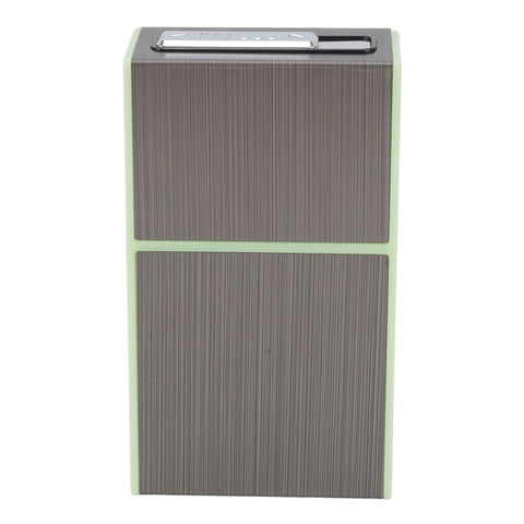 Luminous Cigarette Case USB Rechargeable Cigarette Box with Electric Lighter for Whole Package 20pcs 84‑100mm Cigarettes Black