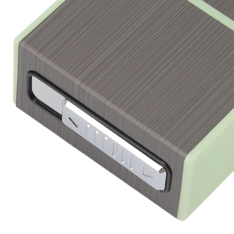 Luminous Cigarette Case USB Rechargeable Cigarette Box with Electric Lighter for Whole Package 20pcs 84‑100mm Cigarettes Black