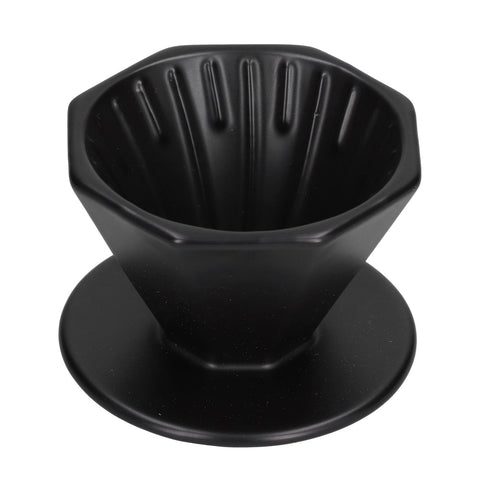Coffee Dripper Ceramic Convenient Reliable Exquisite Portable Size Simple Design Pour Over Coffee DripperBlack