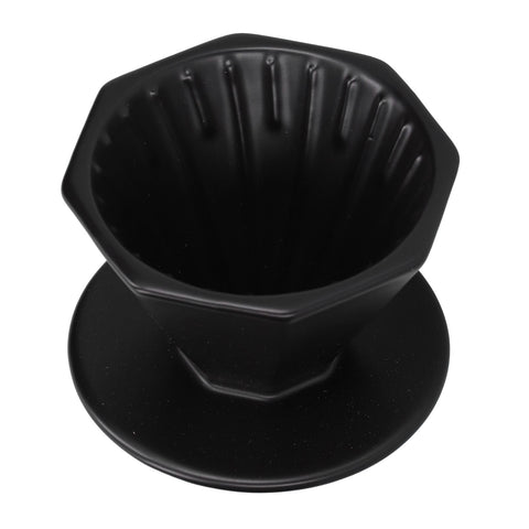 Coffee Dripper Ceramic Convenient Reliable Exquisite Portable Size Simple Design Pour Over Coffee DripperBlack
