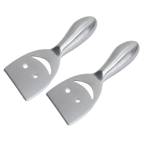 2pcs Cheese Plane Multifunctional Stainless Steel Smile Style Cheese Shaver for Kitchen Baking