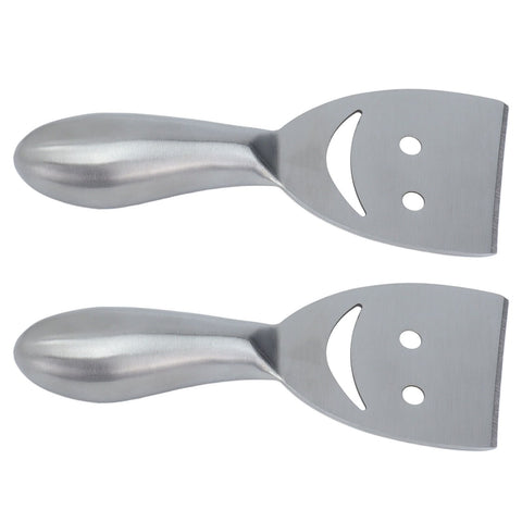 2pcs Cheese Plane Multifunctional Stainless Steel Smile Style Cheese Shaver for Kitchen Baking