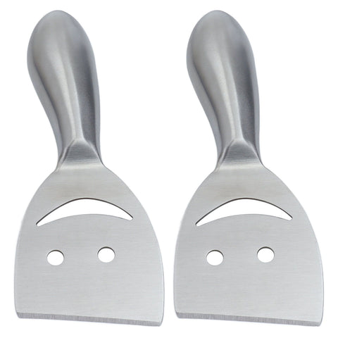 2pcs Cheese Plane Multifunctional Stainless Steel Smile Style Cheese Shaver for Kitchen Baking