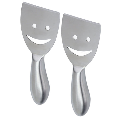 2pcs Cheese Plane Multifunctional Stainless Steel Smile Style Cheese Shaver for Kitchen Baking