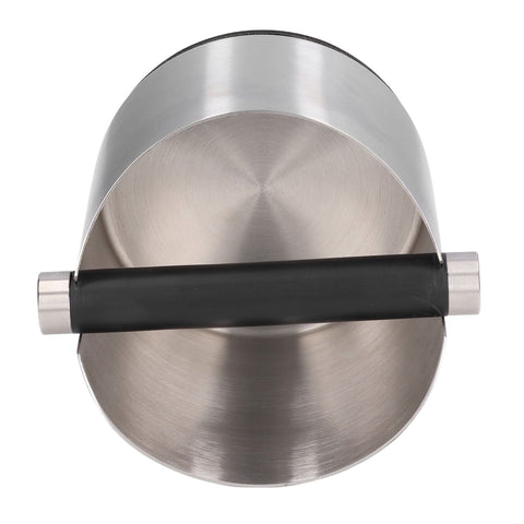 Coffee Grounds Bucket Stainless Steel Rubber Coffee Dump Bin for Home Restaurants BarsStainless Steel Small (FC‑04‑1)