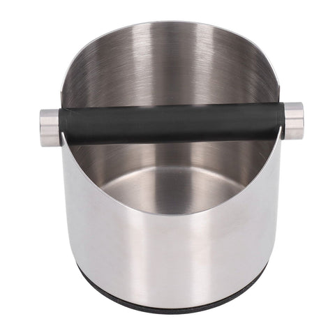 Coffee Grounds Bucket Stainless Steel Rubber Coffee Dump Bin for Home Restaurants BarsStainless Steel Small (FC‑04‑1)