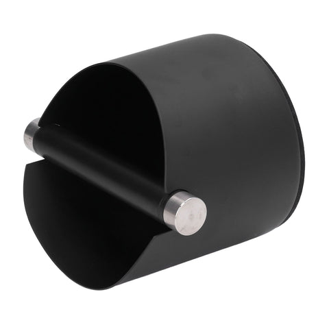 Coffee Grounds Bucket Stainless Steel Rubber Coffee Dump Bin for Home Restaurants BarsBlack Small (FC‑04‑2)