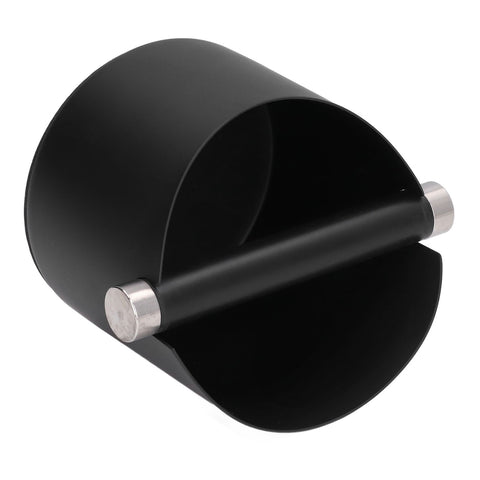 Coffee Grounds Bucket Stainless Steel Rubber Coffee Dump Bin for Home Restaurants BarsBlack Small (FC‑04‑2)