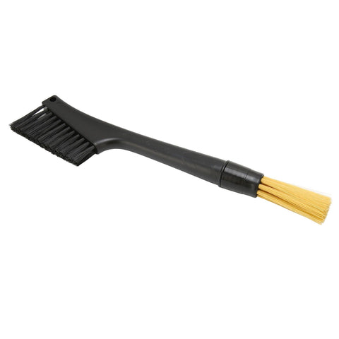 Coffee Brush Both Ends Removable Bottom Hanging Hole Design Round Handle Soft Elongated Brush Cleaner for Cafe