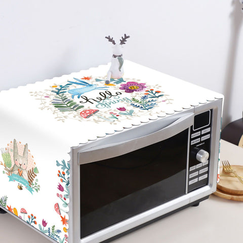 Microwave Cover Cloth Oven Cute Dust Proof Shiled Universal Oil Proof Nordic Style Simple Parts Daisy 35x100cm