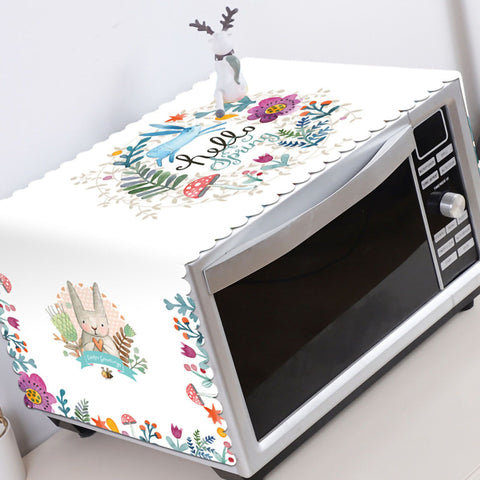 Microwave Cover Cloth Oven Cute Dust Proof Shiled Universal Oil Proof Nordic Style Simple Parts Daisy 35x100cm