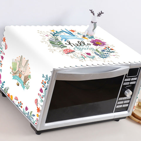 Microwave Cover Cloth Oven Cute Dust Proof Shiled Universal Oil Proof Nordic Style Simple Parts Daisy 35x100cm