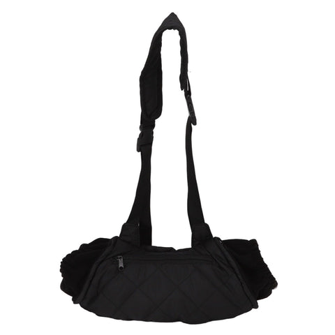 Electric Hand Warming Muff Temperature Controllable Waterproof Quilted Cotton Heated Hand Pouch for Winter Black