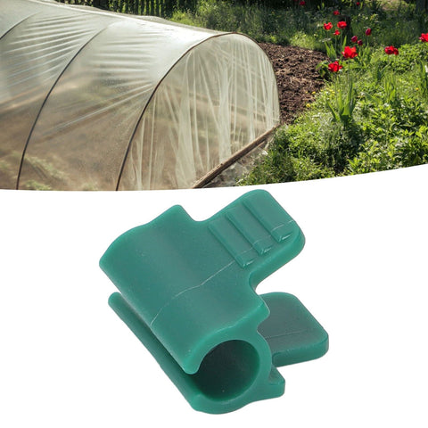 24pcs Greenhouse Clamps Single Head Row Cover Netting Tunnel Hoop Clips Insect Proof Shed Film Shading Net Rod Clips Thickened 14mm