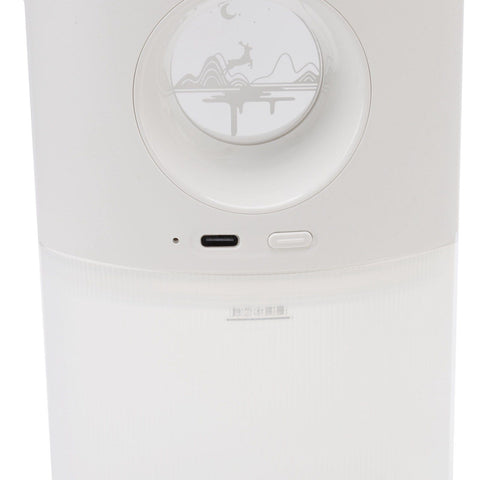 Mini Humidifier Quiet USB Rechargeable Fine Mist Portable Desktop Humidifier with Night Light for Home Office 350ml White