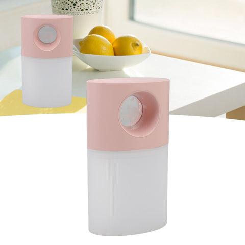 Mini Humidifier Quiet USB Rechargeable Fine Mist Portable Desktop Humidifier with Night Light for Home Office 350ml Pink