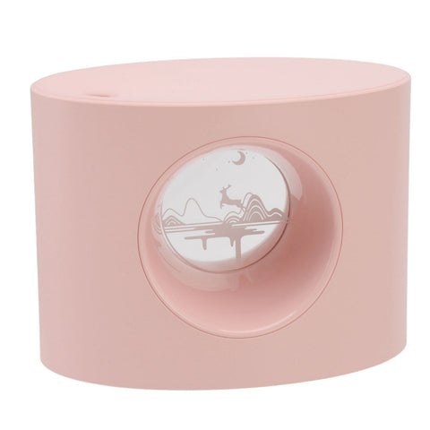 Mini Humidifier Quiet USB Rechargeable Fine Mist Portable Desktop Humidifier with Night Light for Home Office 350ml Pink