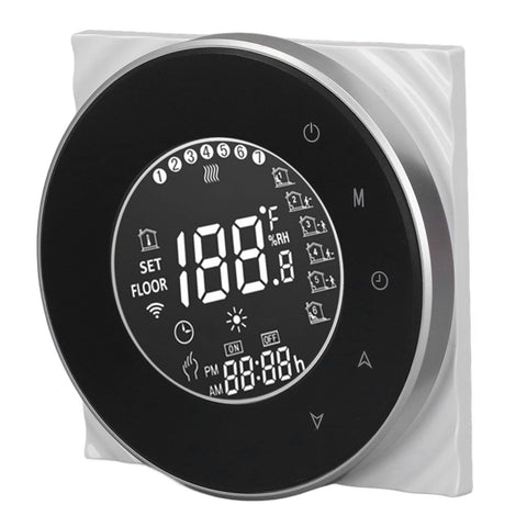 Smart Floor Heat Thermostat Voice Phone Control LCD Touch Screen WiFi Thermostat for Electric Heating Systems 95‑240VAC