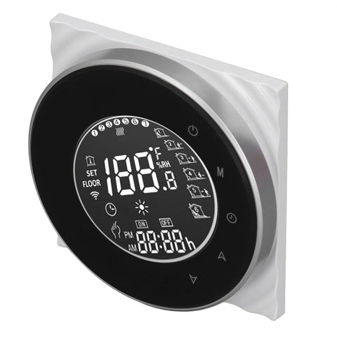 Smart Floor Heat Thermostat Voice Phone Control LCD Touch Screen WiFi Thermostat for Electric Heating Systems 95‑240VAC