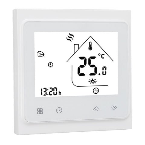 BHT 002GC Boiler Heating Programmable Thermostat Digital Touch Screen Thermostat with Large LCD Display Passive Output Temperature Controller 95‑240V