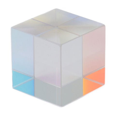 Prism Cube Optical Glass RGB Dispersion Color Cube Sun Catcher X Cube Prism Birthday Gift 20x20x20mm/0.8x0.8x0.8in