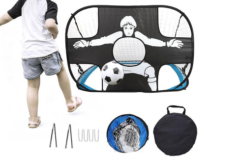 2 in 1 Portable Foldable Soccer Goal with Detachable Target - Red