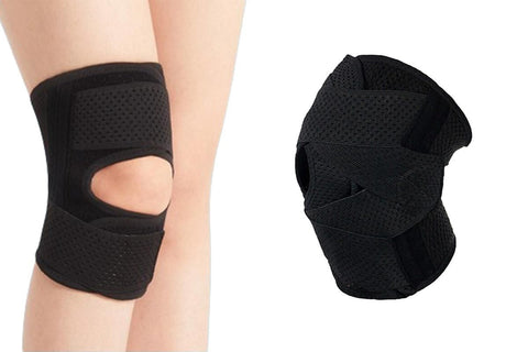 Knee Brace with Side Stabilizers for Meniscus Tear Knee Pain Breathe Knee Sleeve Relieve Knee Pain Injury Recovery for Working Out, Knee Support -Black / XL