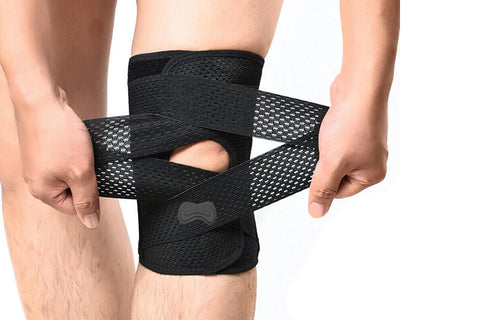 Knee Brace with Side Stabilizers for Meniscus Tear Knee Pain Breathe Knee Sleeve Relieve Knee Pain Injury Recovery for Working Out, Knee Support -Black / M