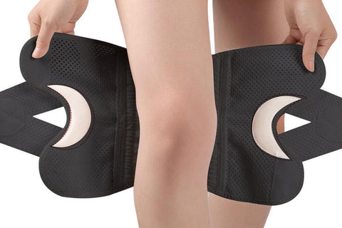 Knee Brace with Side Stabilizers for Meniscus Tear Knee Pain Breathe Knee Sleeve Relieve Knee Pain Injury Recovery for Working Out, Knee Support -Black / M