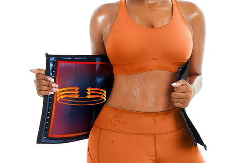 Women's Workout Waist Trainer - 3-Row Hook & Zip Slimming Belt for Yoga & Fitness - Blue & L