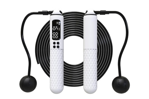 Smart Digital Jump Rope for Accurately Counts Jumps Sets Goals and Monitors Progress -Black