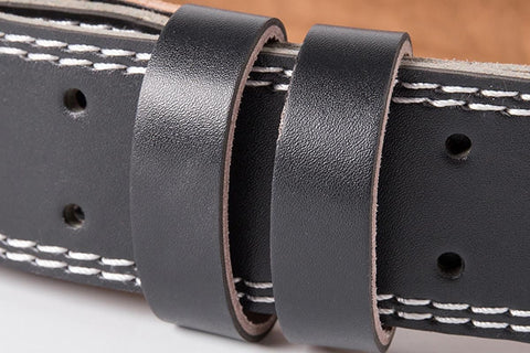 PU Leather Gym Waist Support Belt for Fitness Training and Back Support - M