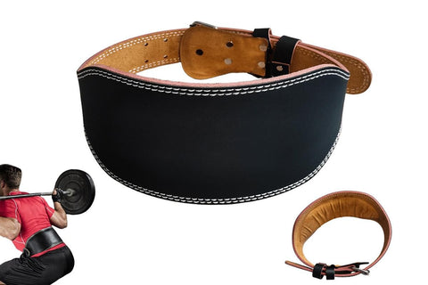 PU Leather Gym Waist Support Belt for Fitness Training and Back Support - M