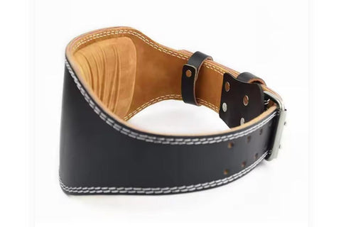 PU Leather Gym Waist Support Belt for Fitness Training and Back Support - XL