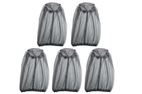 5Pcs Mosquito Head Net Bug Net Hat for Camping Hiking Fishing Gardening - Light Gray