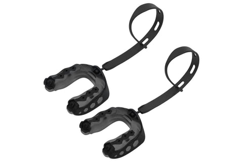 2Pcs Professional Sports Mouthguard Teeth with Strap EVA Sports Mouth Guards -Black