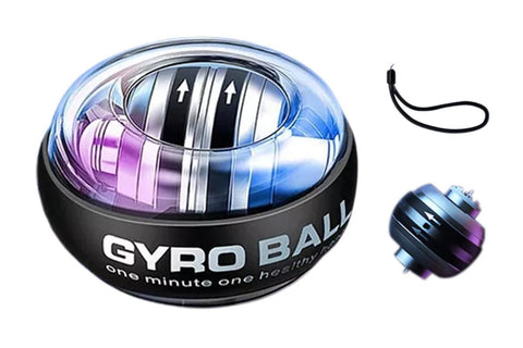 LED Wrist Ball Trainer Auto-Start Wrist Strengthener Gyroscopic Forearm Exerciser Gyro Ball for Strengthen Arms Muscles Wrist -Red