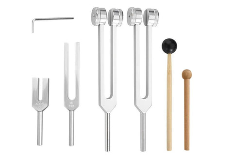 4PCS Tuning Fork Set With Mallet Sound Tool Sensory Tuning Forks