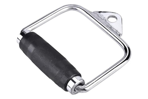 Single D Stirrup Handle with Rubber Grips for Cable Exercise Equipment