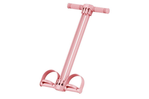 Pedal Resistance Band with Handles Adjustable Detachable Multifunction Pedal Resistance Band for Abs Arms Waist Legs Home Fitness - Pink