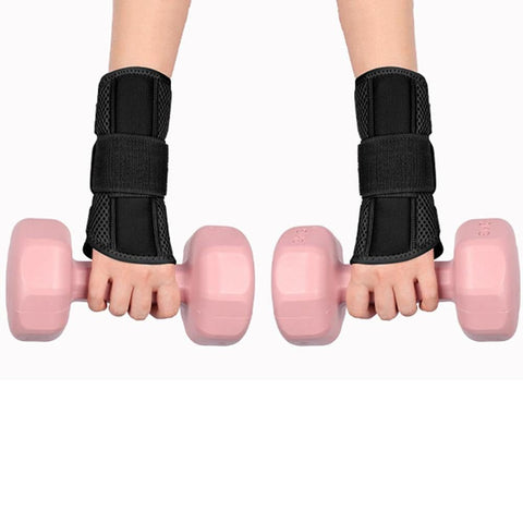 1Pair Carpal Tunnel Wrist Brace Carpal Tunnel Splint Arthritis Pain and Support For Sprained Relief Night Work - Black & S
