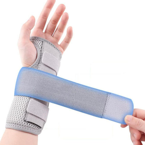 1Pair Carpal Tunnel Wrist Brace Carpal Tunnel Splint Arthritis Pain and Support For Sprained Relief Night Work - Gray & S
