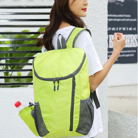 Sports Backpack Foldable Water Resistant Lightweight Bag for Camping Hiking Travel-Green