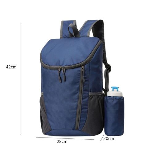 Sports Backpack Foldable Water Resistant Lightweight Bag for Camping Hiking Travel-Grey